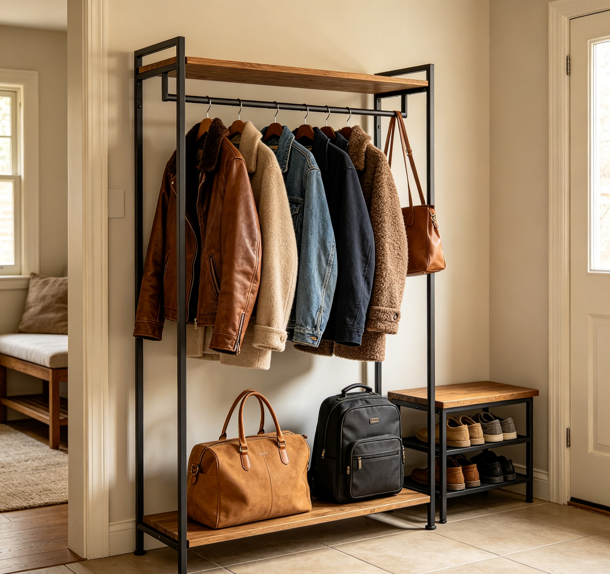 Heavy-Duty Coat Rack